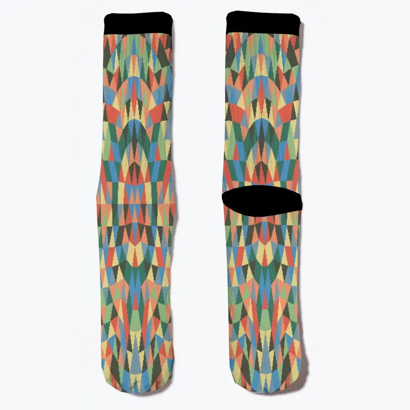 Geometric pattern socks